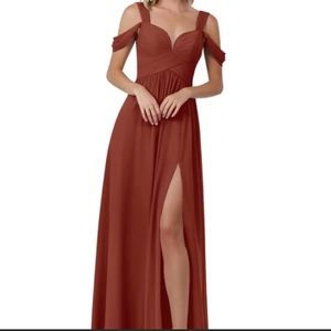 Azazie Bridesmaid Dress Terracotta